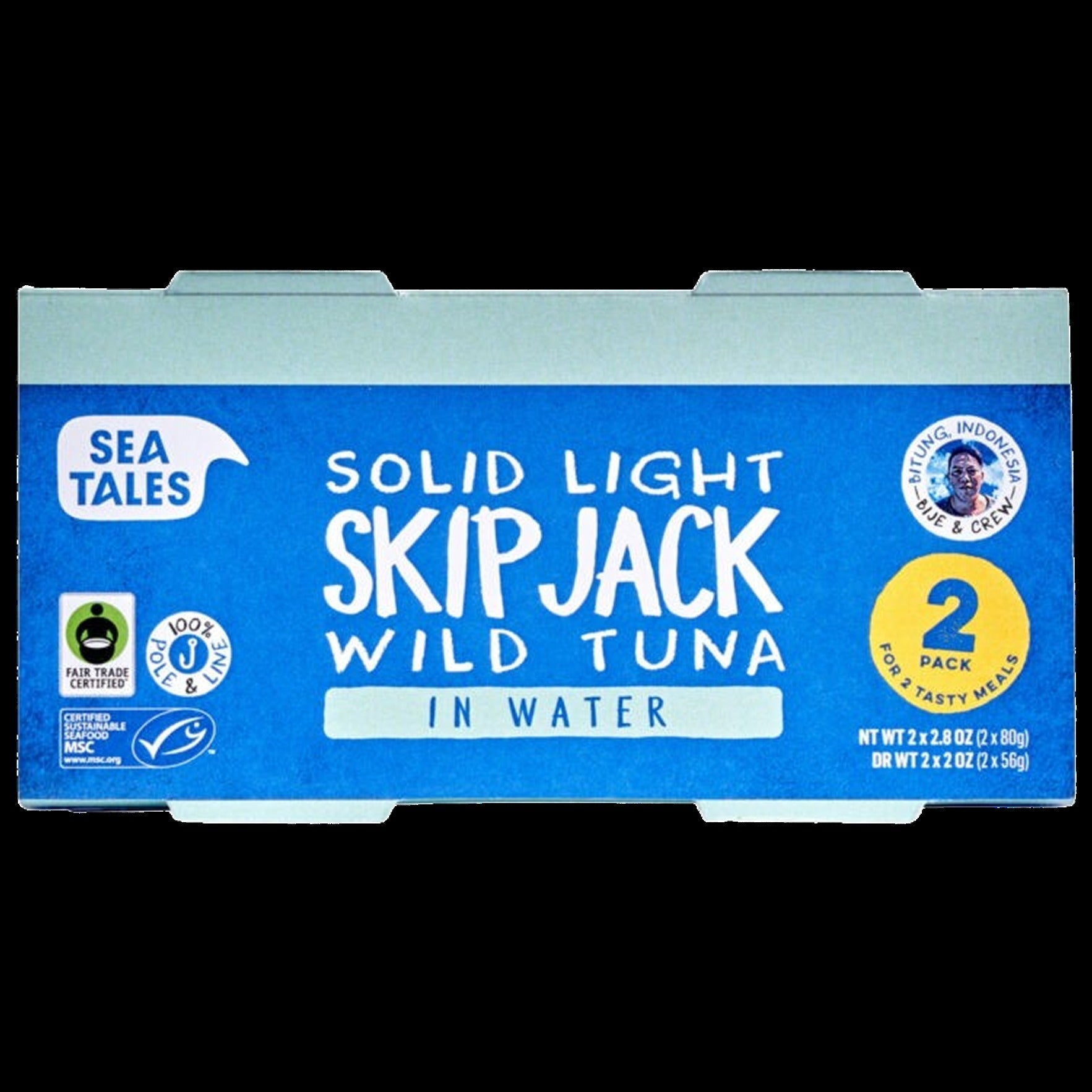 Skipjack Wild Tuna In Water (12x 2 Packs)