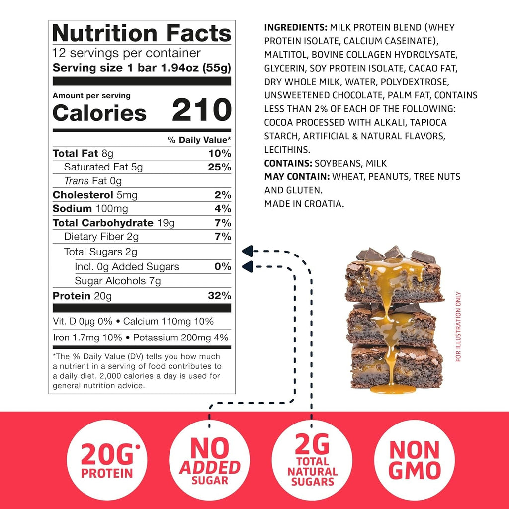 Chocolate Caramel Crisp Protein Bars (12 CT)