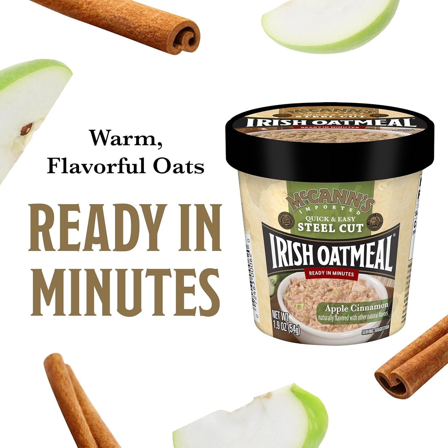 Instant Oatmeal Cup - Apple Cinnamon (12 Pack)