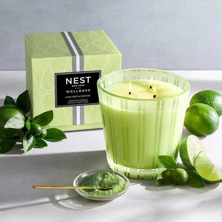 3-Wick Wellness Candle - Lime Zest & Matcha