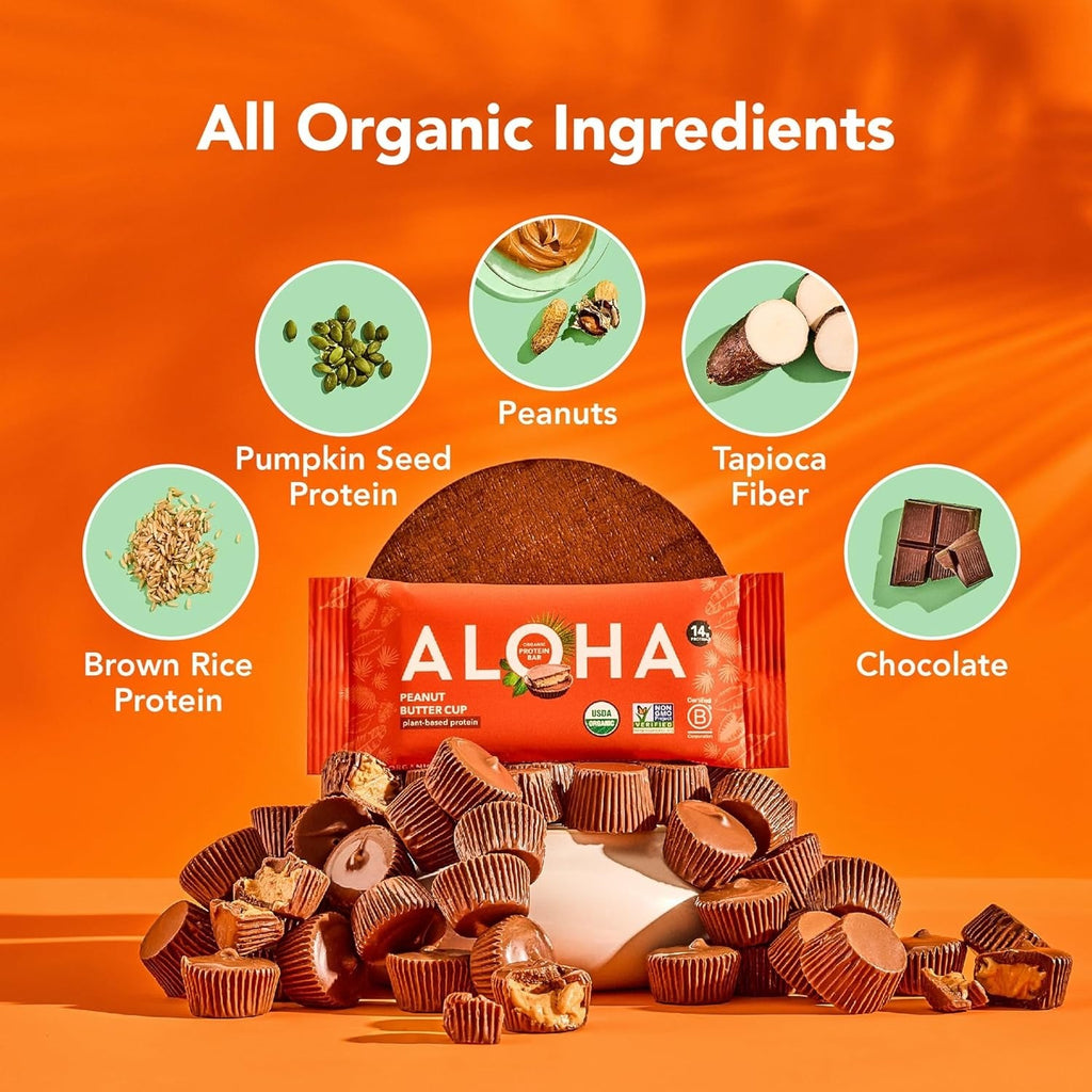 Organic Peanut Butter Chocolate Chip Protein Bars (12 CT)