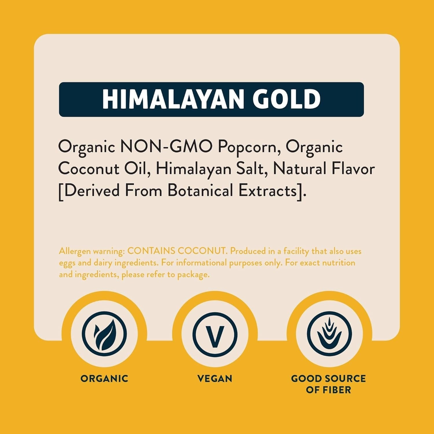 Organic Popcorn Himalayan Gold (18 CT)