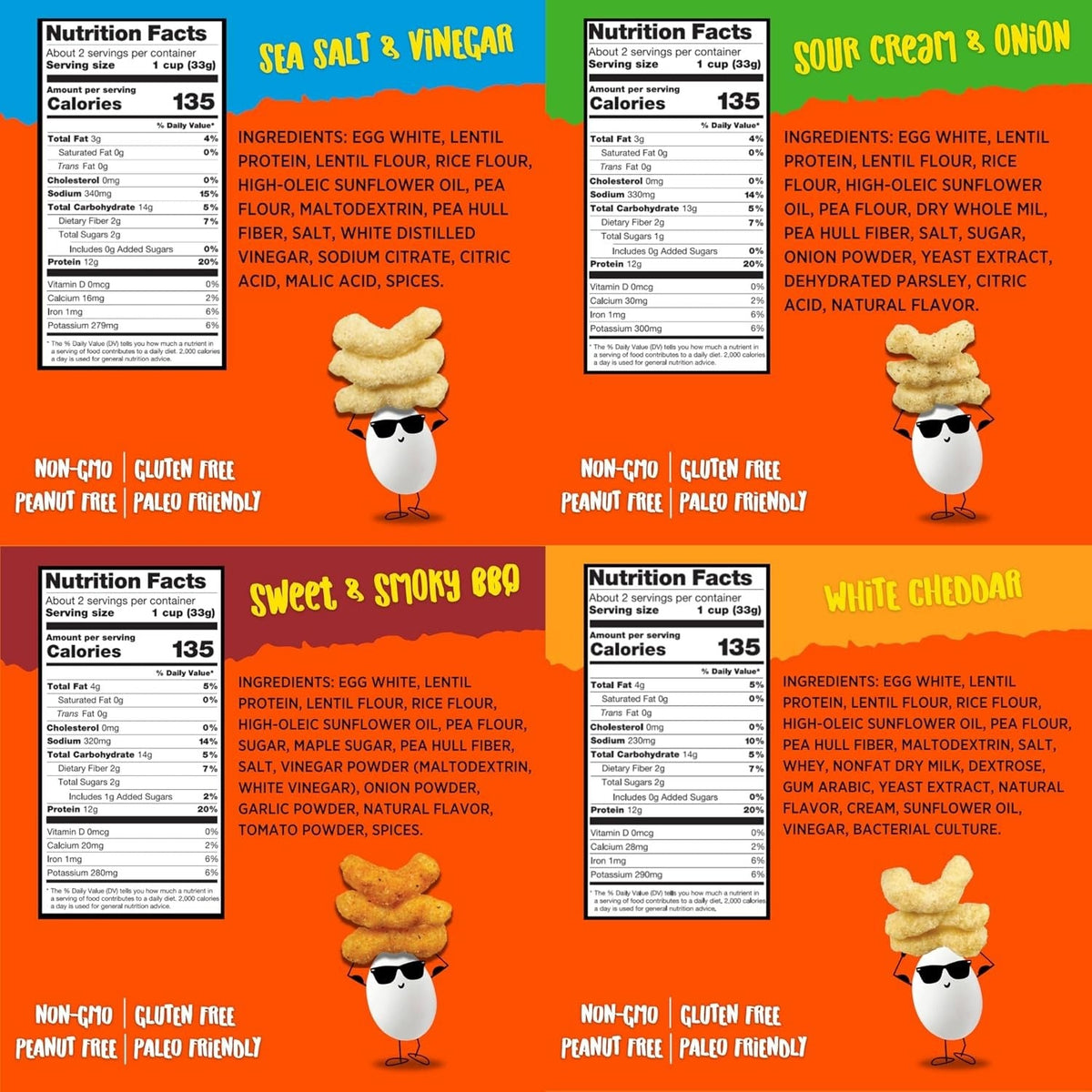 Egg-Cellent Protein Puffs - Variety (4 CT)
