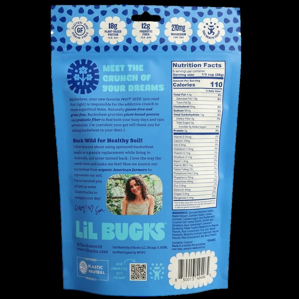 Organic Blueberry Crisp Clusterbucks Granola
