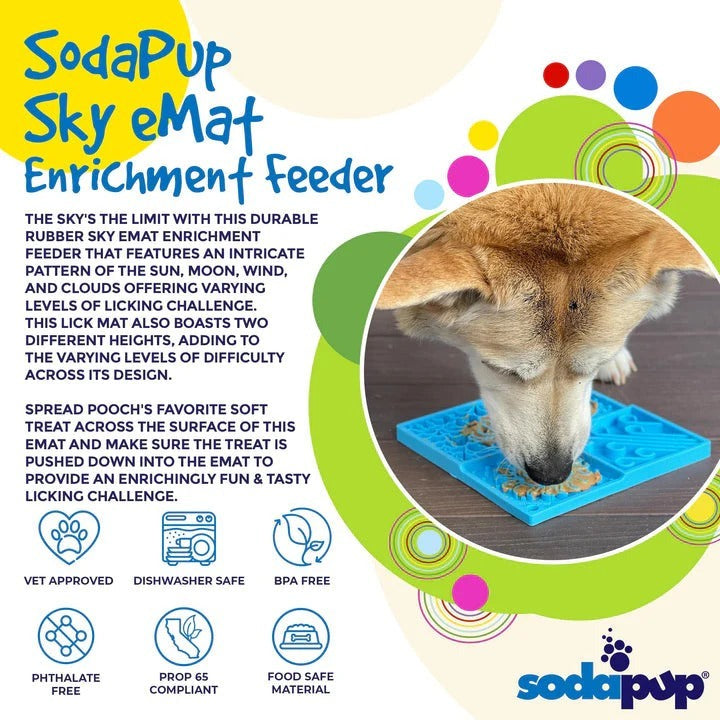 Yellow Sky Design eMat – Durable Dog Lick Mat Feeder