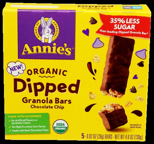 Organic Dipped Chocolate Chip Granola Bars