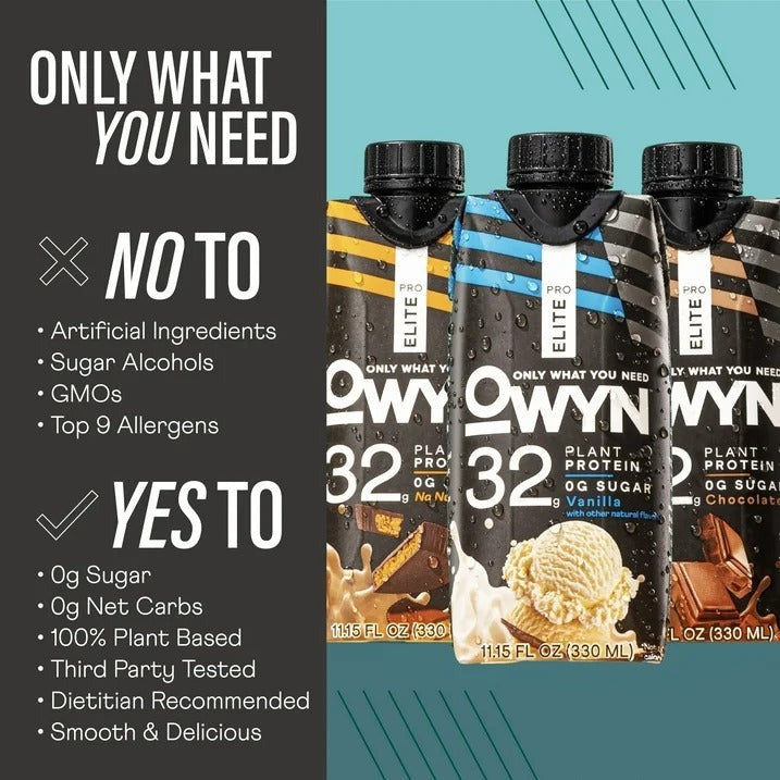 OWYN Pro Elite Chocolate Protein Drink (4 CT)