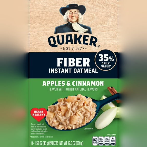 Instant Oatmeal High Fiber - Apple & Cinnamon (8 CT)