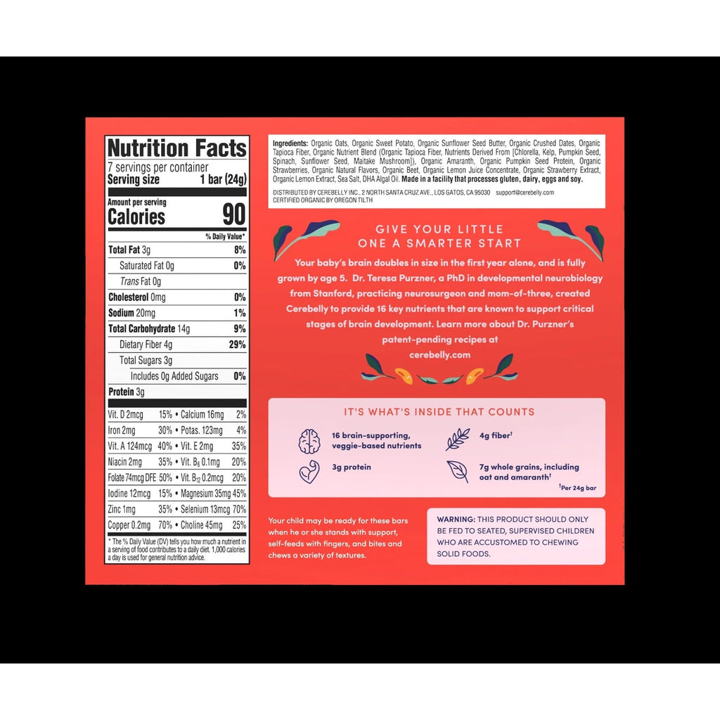 Organic Strawberry Beet Smart Snack Bars (5 CT)