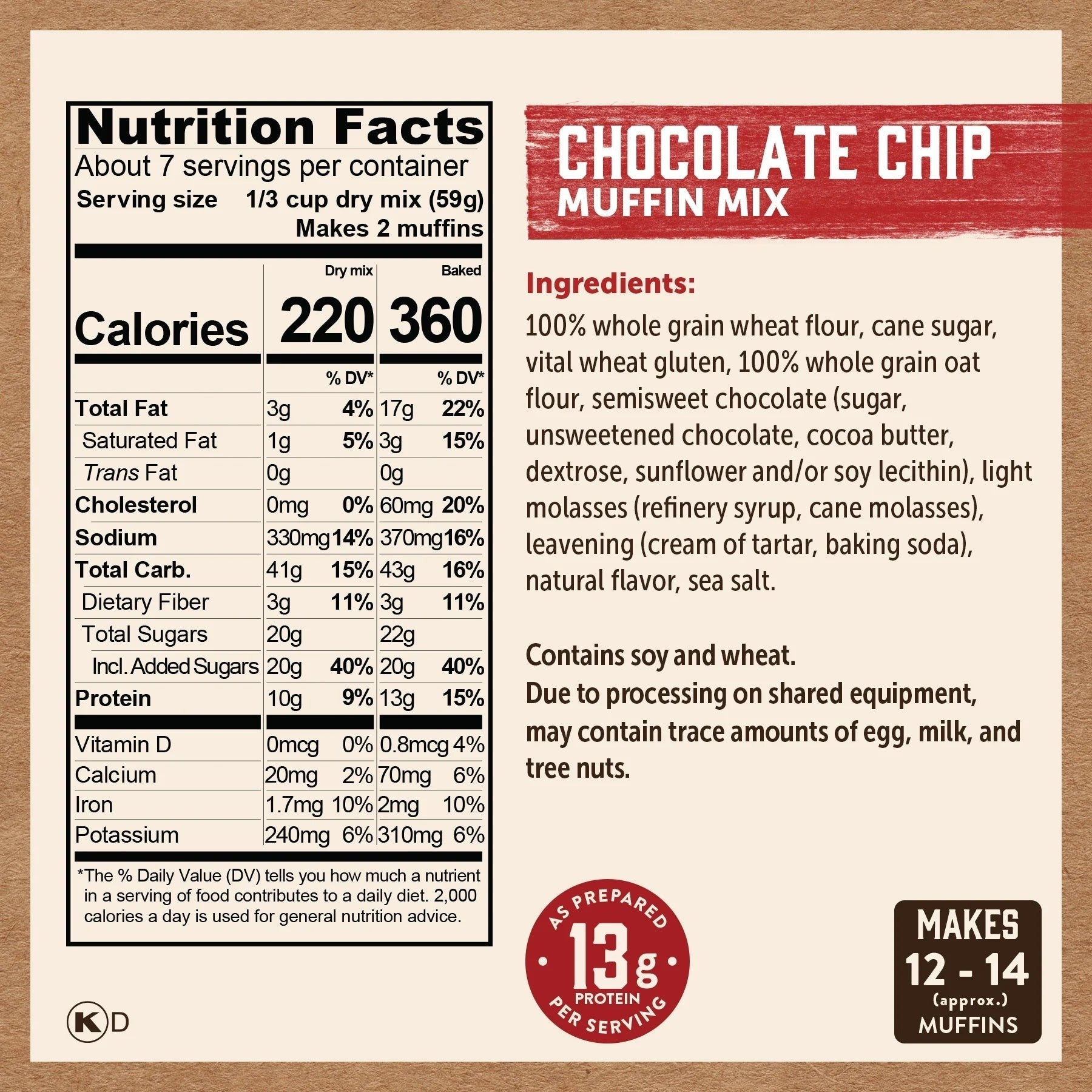Protein Chocolate Chip Muffin Mix