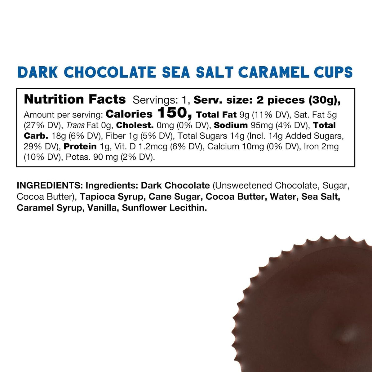 Dark Chocolate Sea Salt Caramel Cups (12 CT)