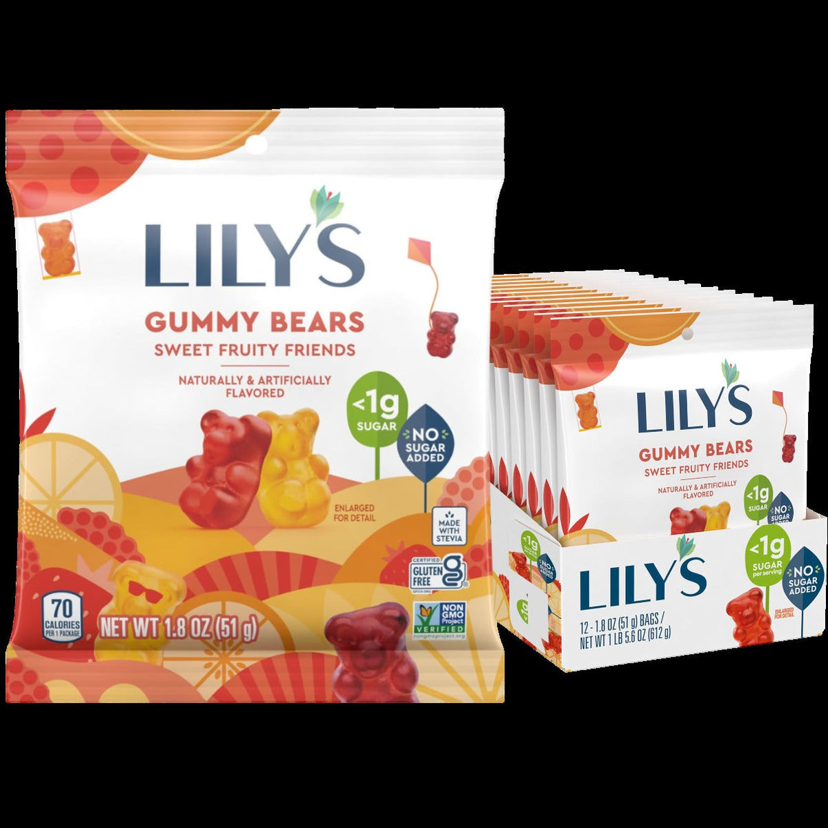 Fruit Flavor Gummy Bears (12 Pack)