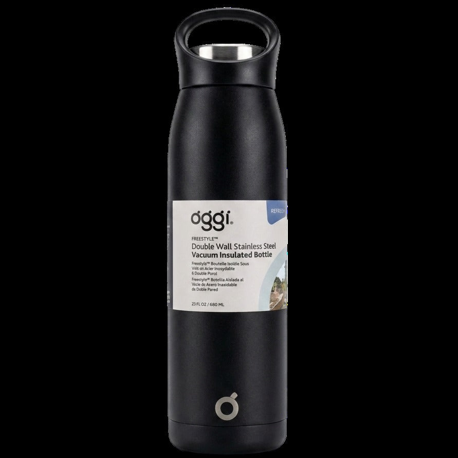 23oz Double Wall Vacuum Insulated Stainless Steel Bottle - Black