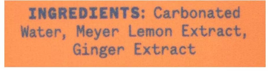 Ginger Meyer Lemon Sparkling Water (6 Pack)