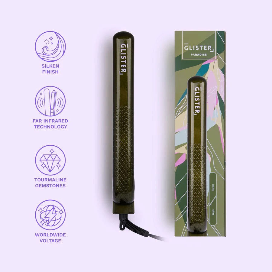 Paradise 1.25" Flat Iron With Tourmaline Gemstone Infusion - Savage