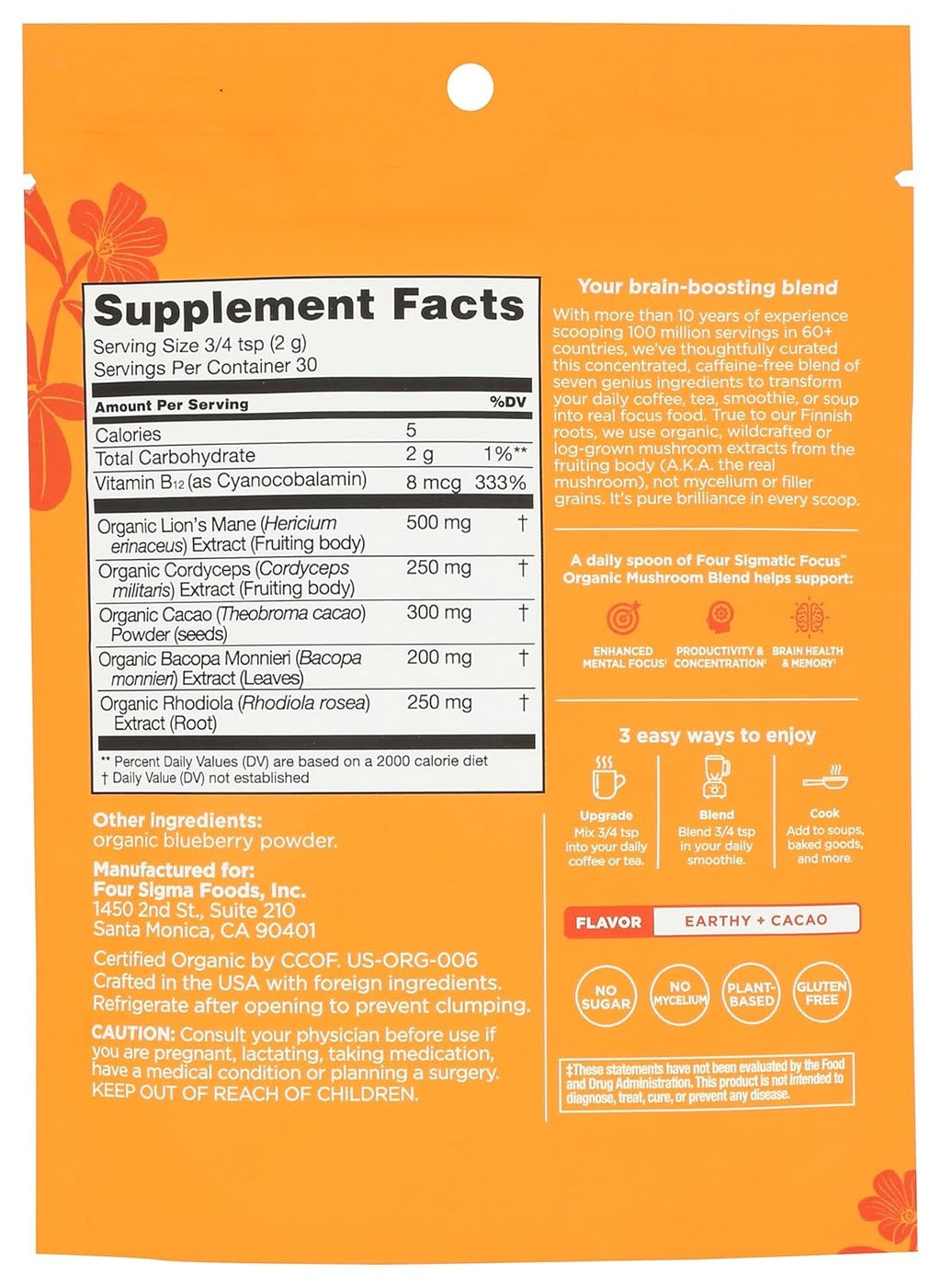 Organic 7 Superfoods Adaptogen Blend Mix