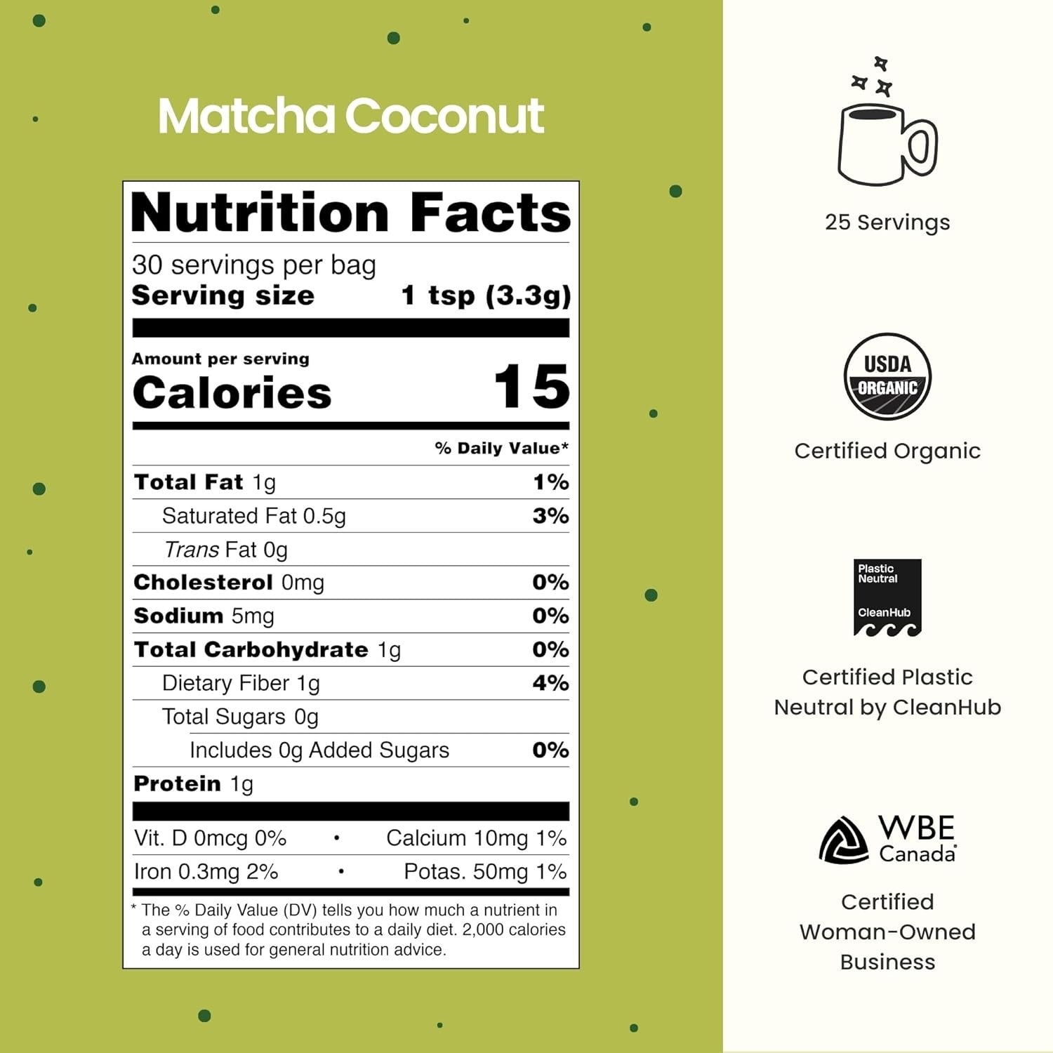 Matcha Coconut Superfood Latte Powder