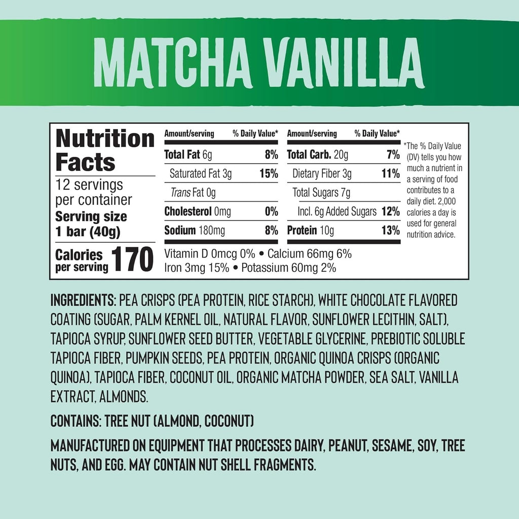 Matcha Vanilla Puff Crispy Bar (12 CT)