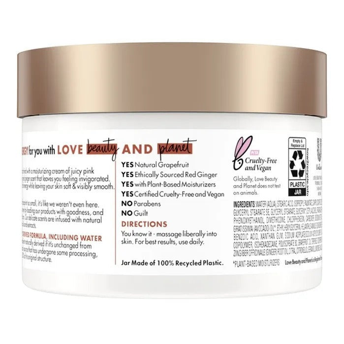 Beloved Grapefruit Oil And Red Ginger Body Cream
