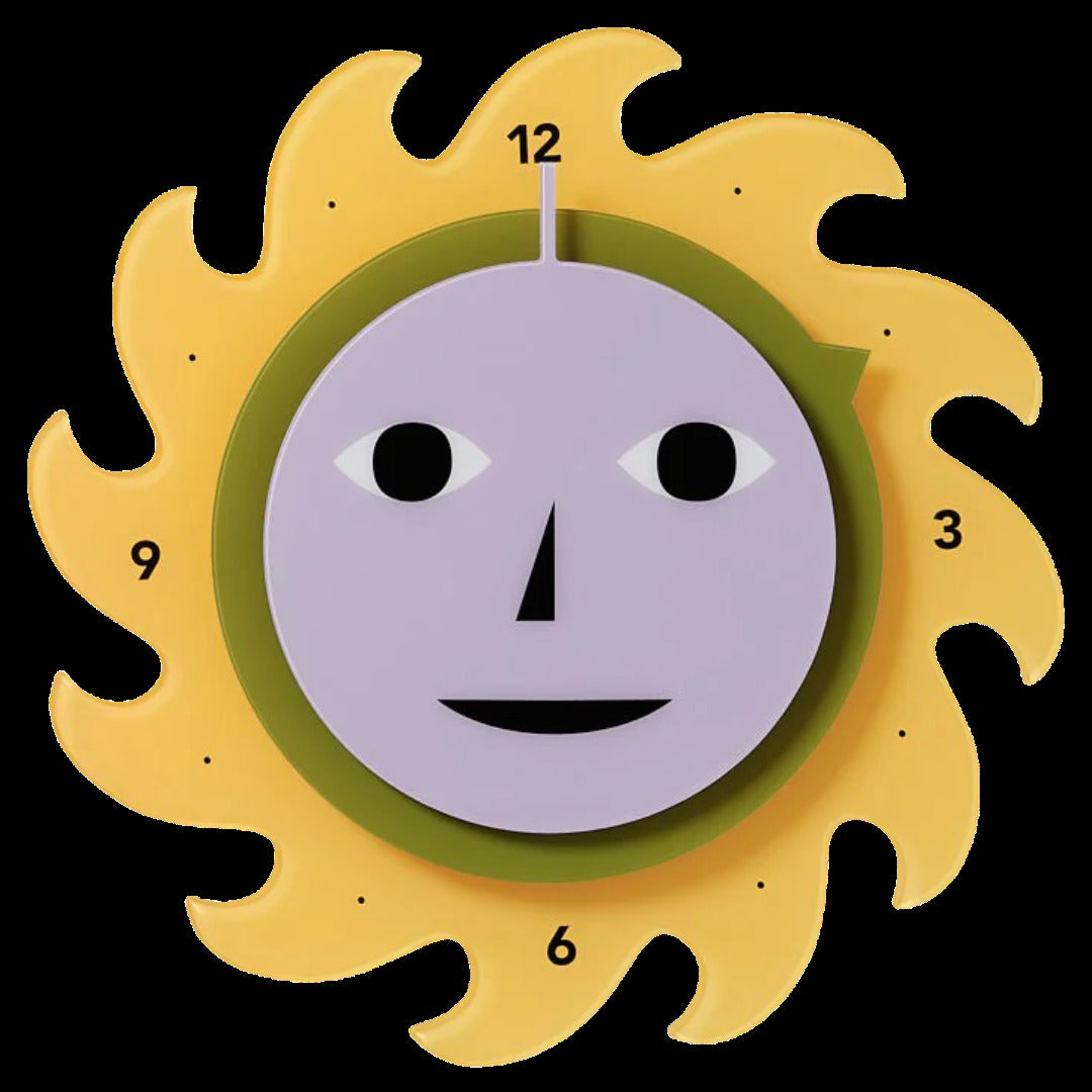 Everybody Clock - Yellow/Green/Purple