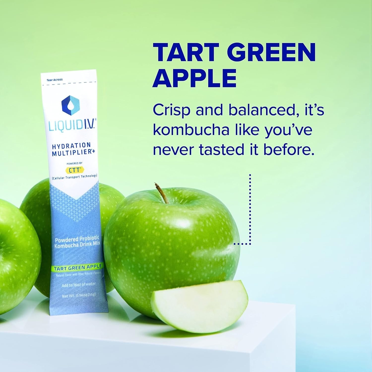 Hydration Multiplier + Powdered Probiotic Kombucha Drink Mix - Apple