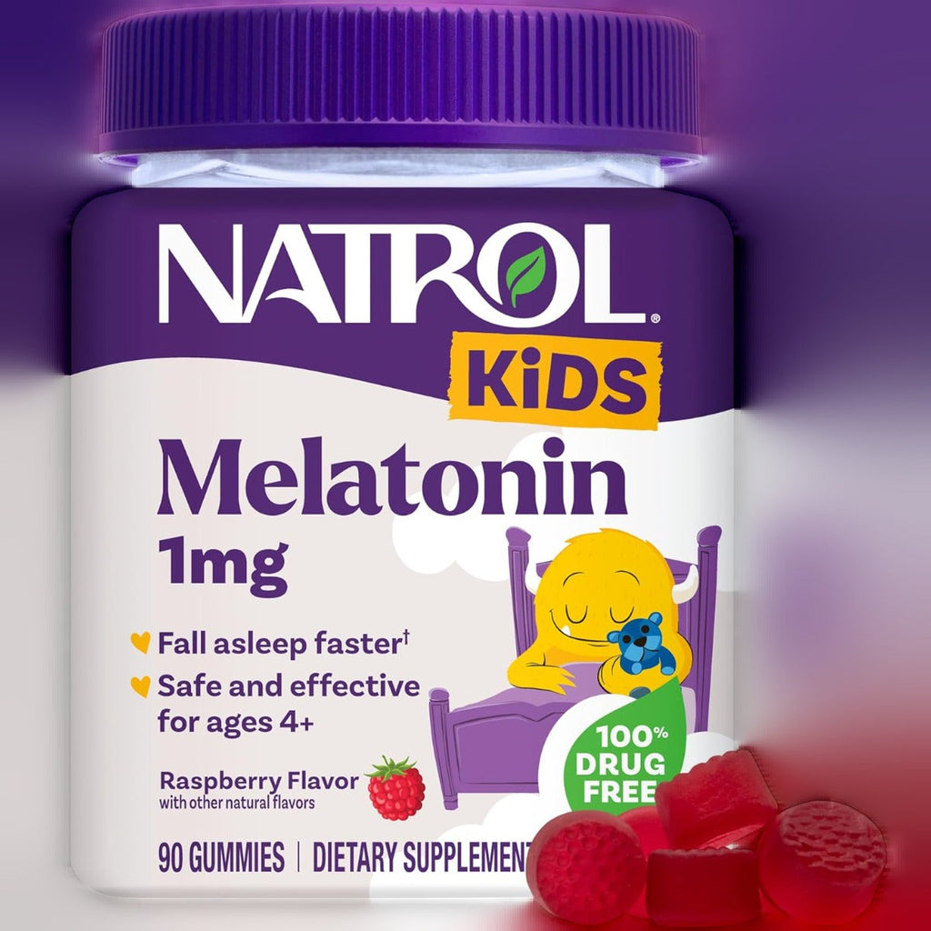 Kids Melatonin 1mg Raspberry Gummies (90 CT)
