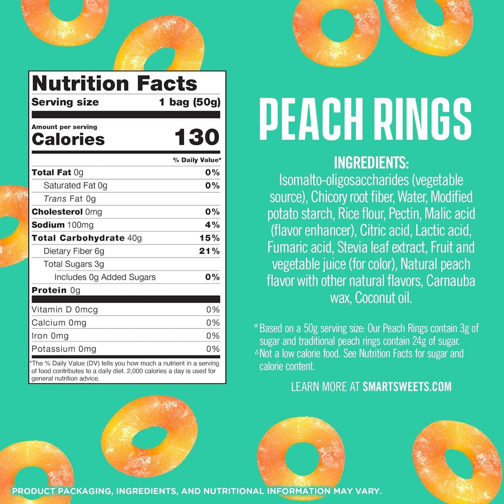Peach Rings Candy (12 Pack)