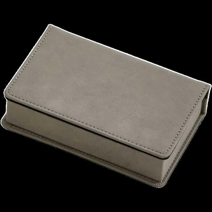 Grey Leatherette 2-Piece Bar Tool Set