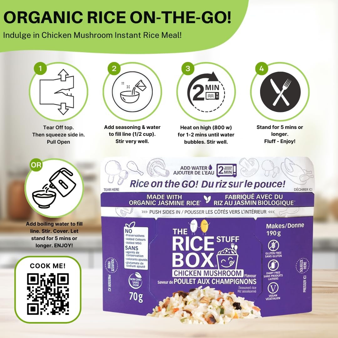 Instant Chicken Mushroom Rice (6 Pack)