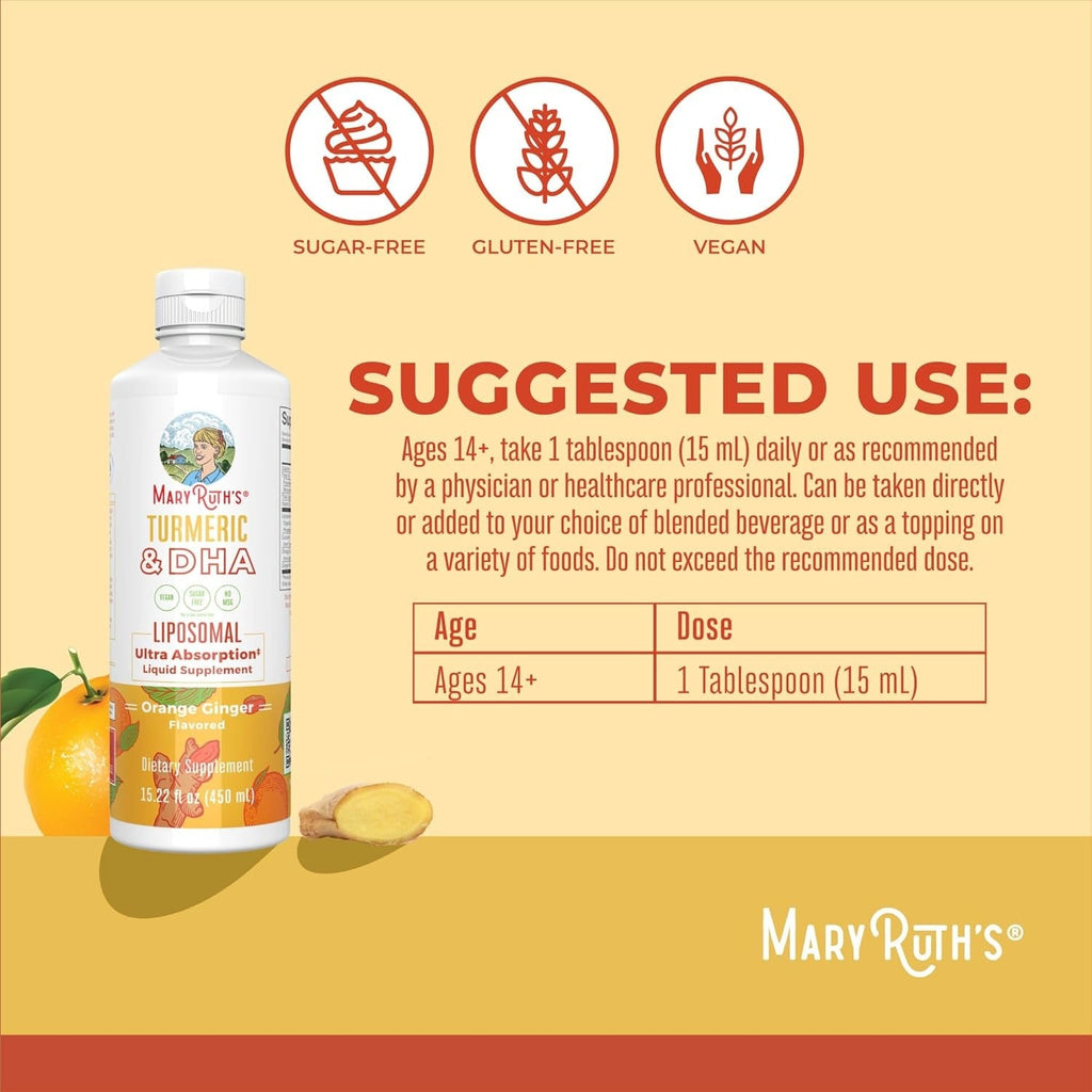 Turmeric & DHA Liposomal - Orange Ginger