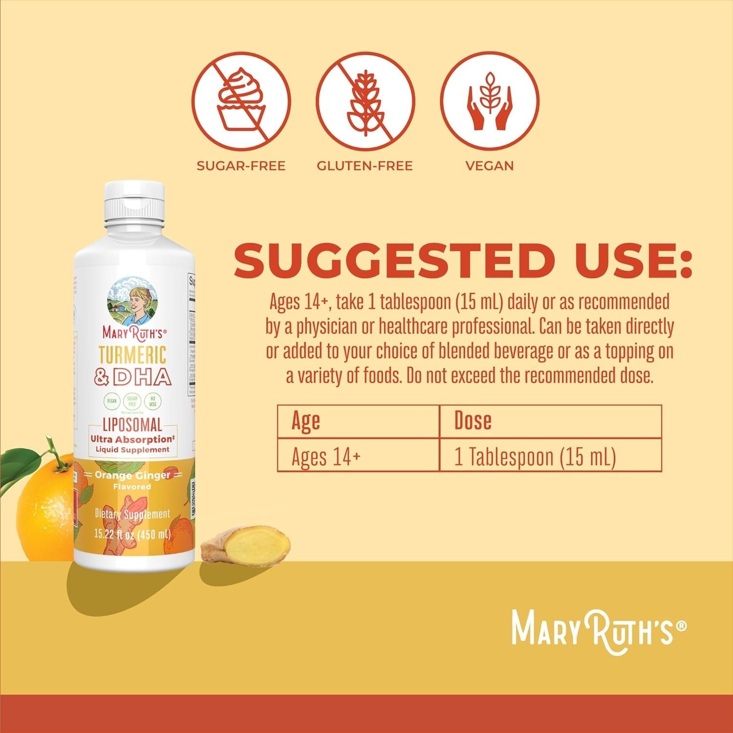 Turmeric & DHA Liposomal - Orange Ginger
