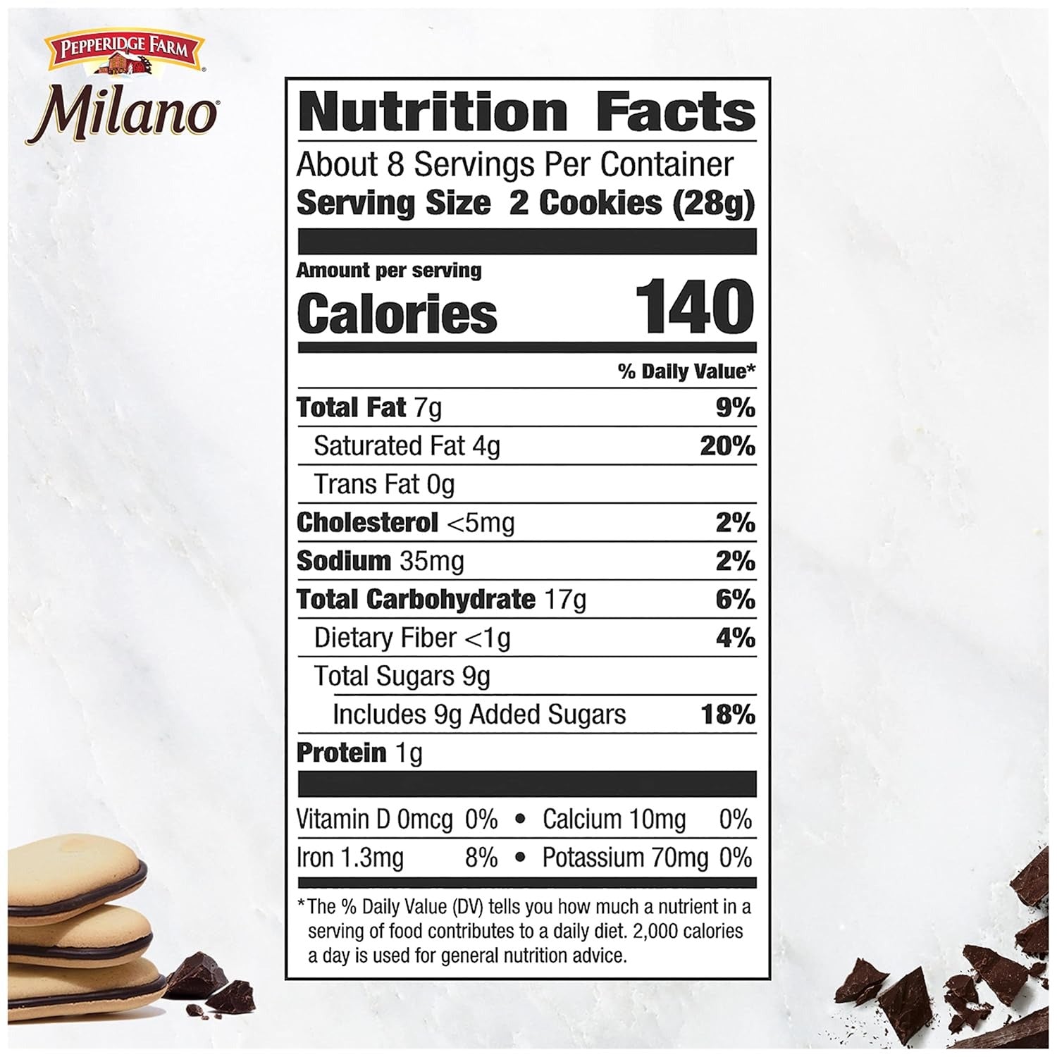 Milano Double Dark Chocolate Cookies