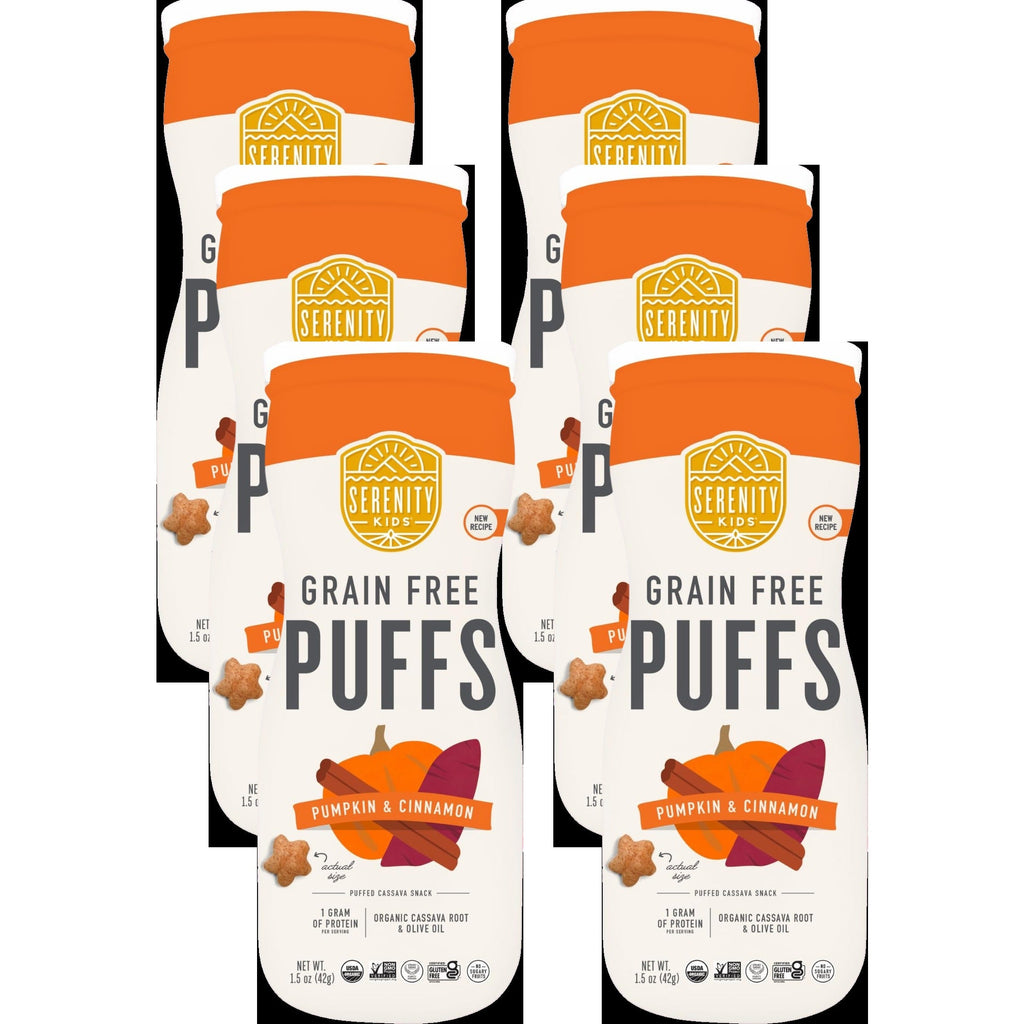 Pumpkin & Cinnamon Grain Free Puffs Baby & Toddler Snacks (6 Pack)
