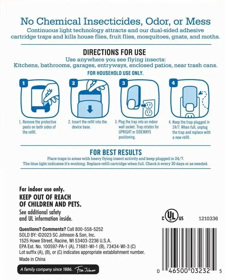 Flying Insect Light Trap + 4 Refills