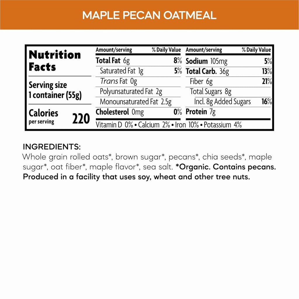 Maple Pecan Oatmeal (12 Pack)