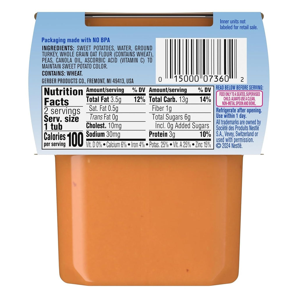 Sweet Potato & Turkey Puree (8x 2 Pack)