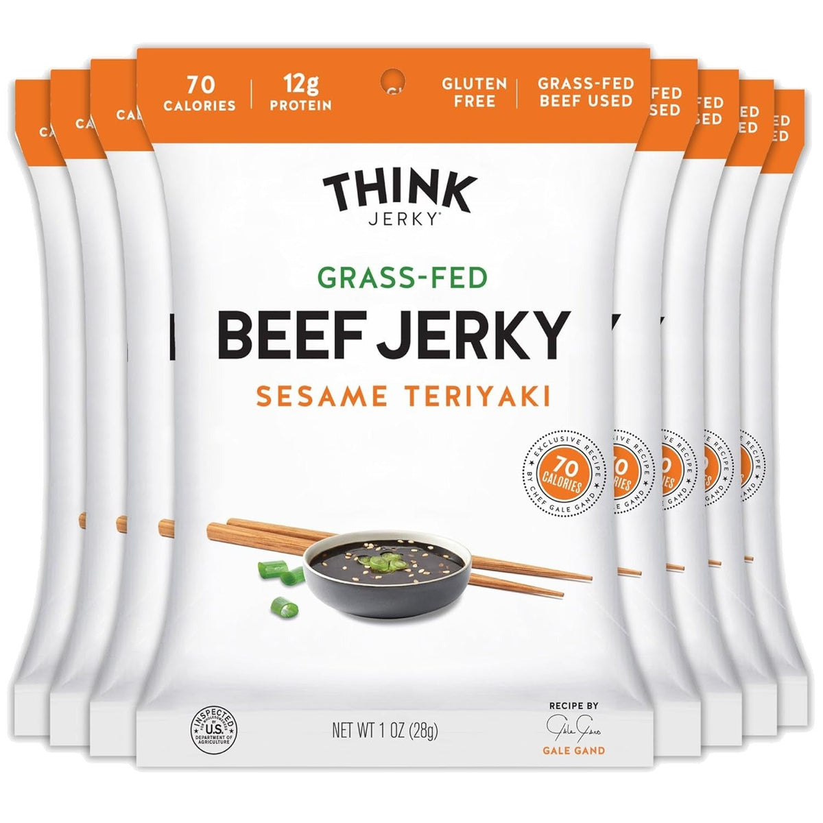 Sesame Teriyaki Beef Jerky Grass-Fed (8 Pack)
