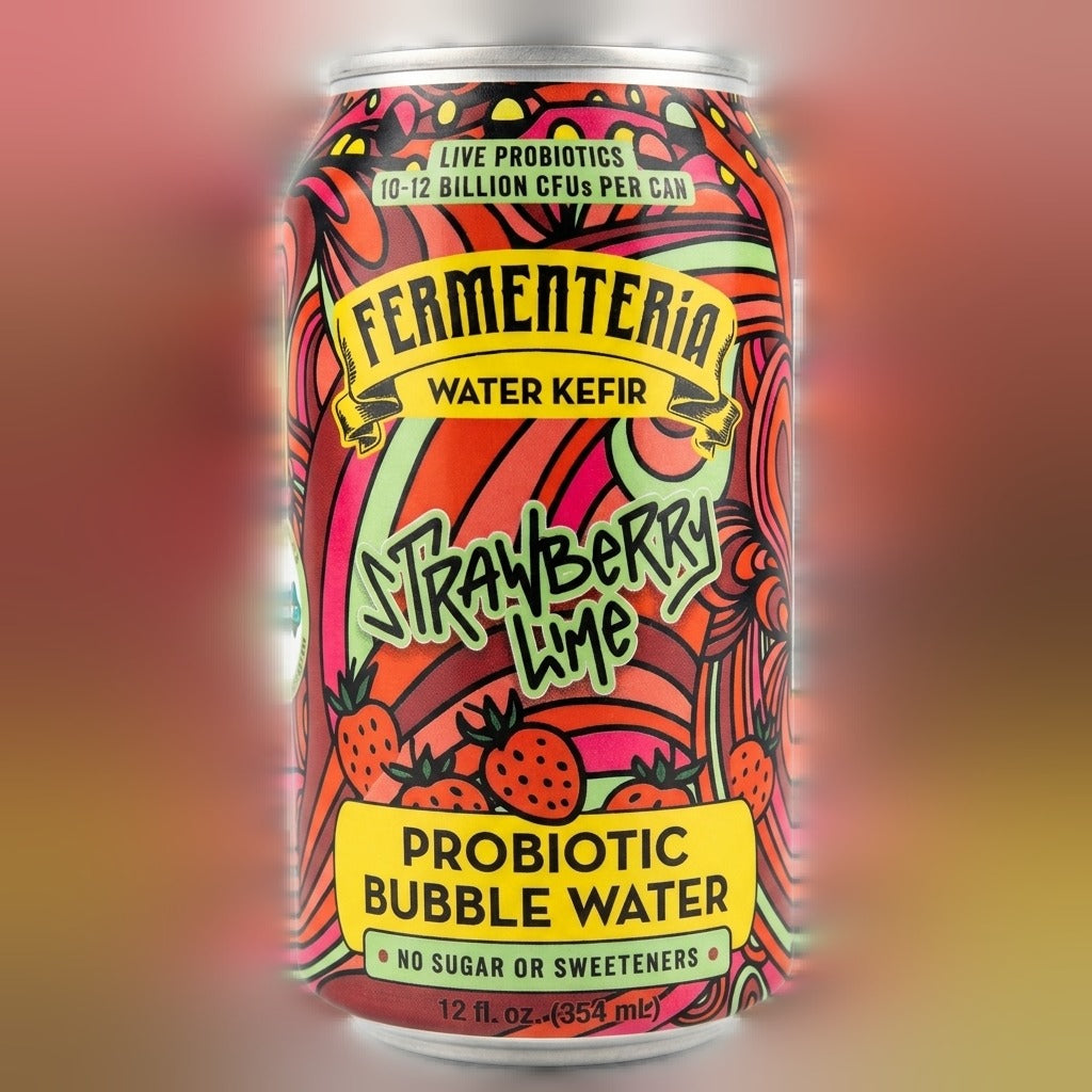 Strawberry Lime Kombucha (12 Pack)