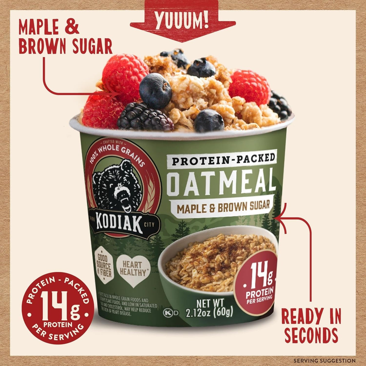Maple & Brown Sugar Oatmeal Cups (12 CT)