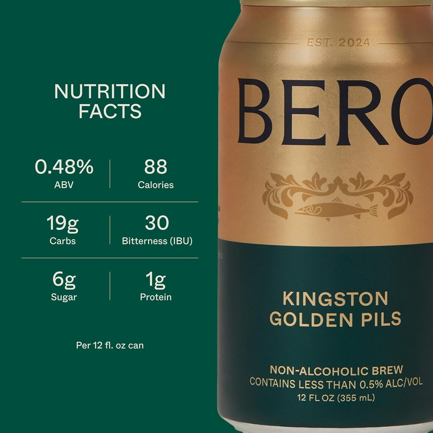 Non-Alcoholic Kingston Golden Pilsner (6 CT)