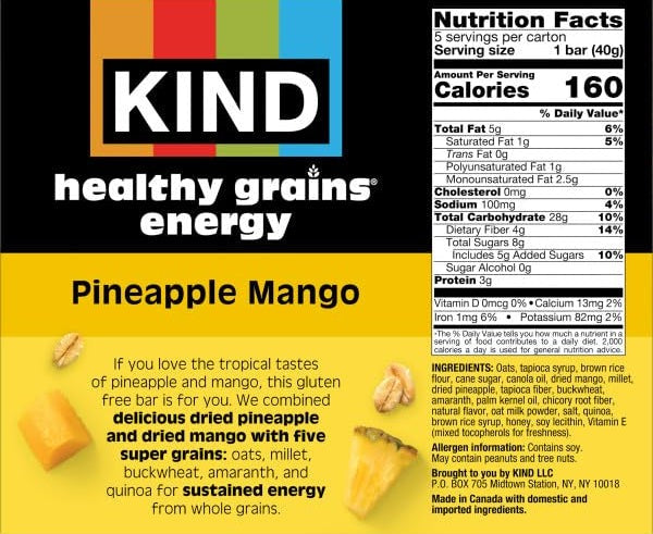 Healthy Grains Energy Bars - Pineapple Mango (5 CT)