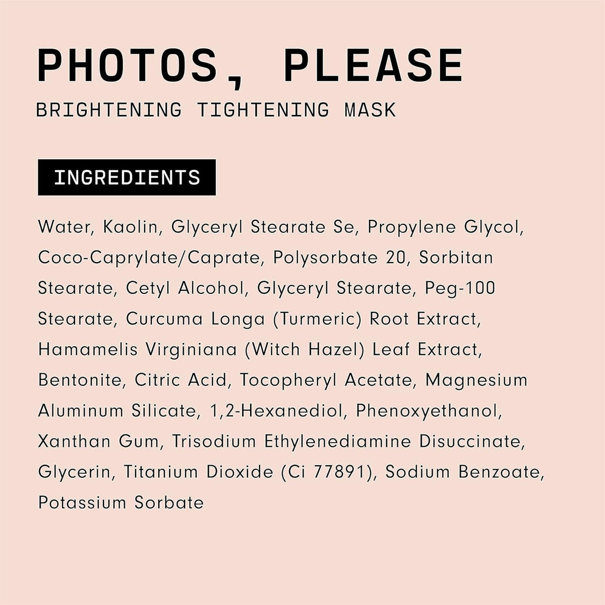 Photos Please Brightening Tightening Mask