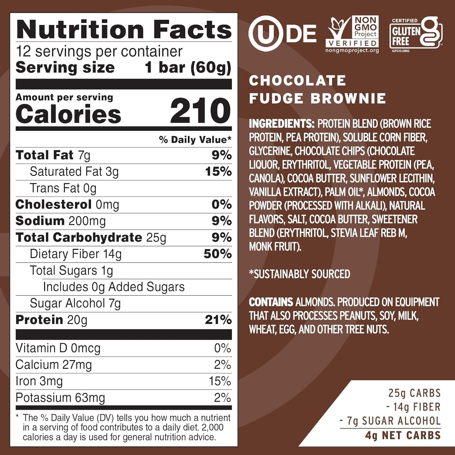 Chocolate Fudge Brownie Protein Bars (12 CT)