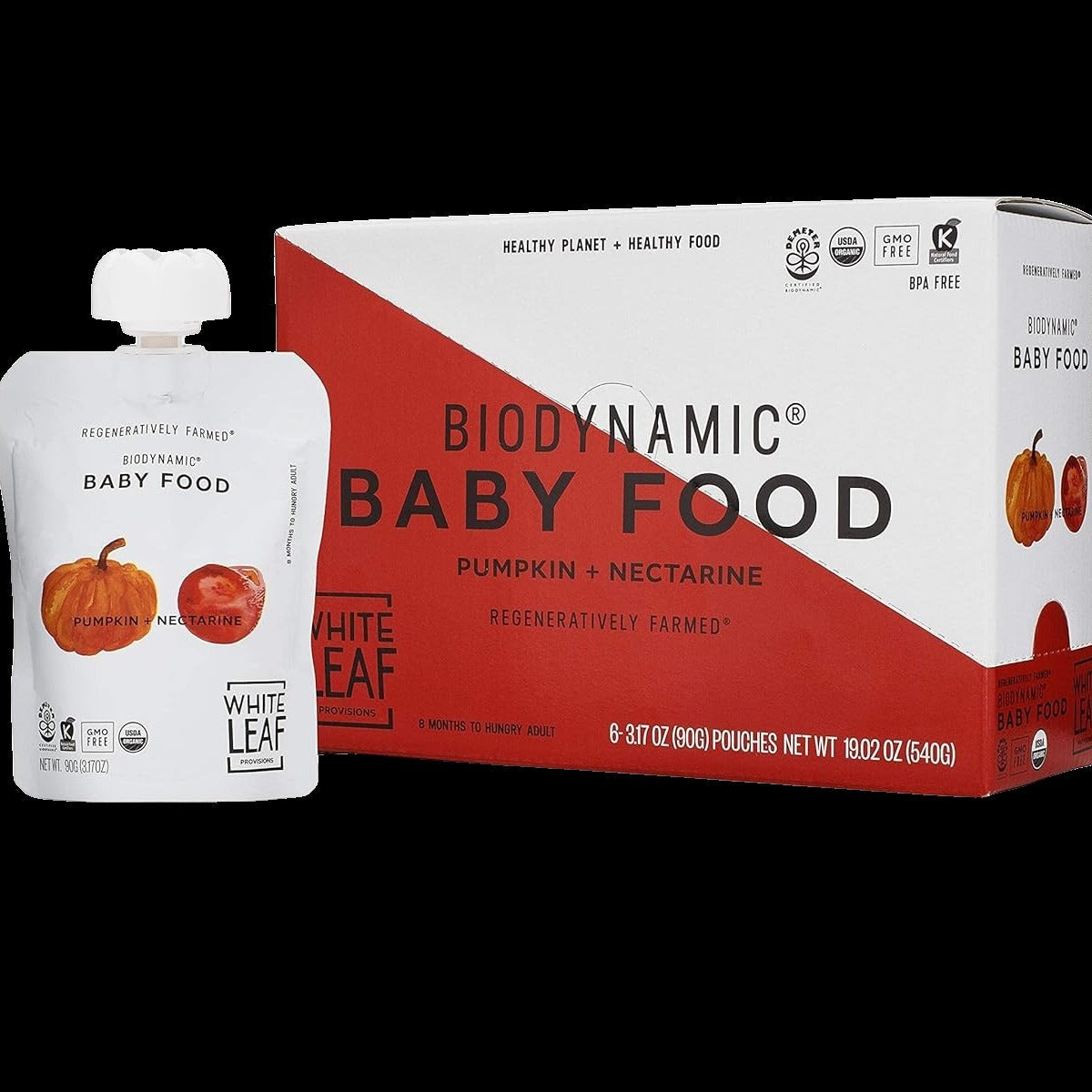Pumpkin Nectarine Baby Food Pouches (6 CT)