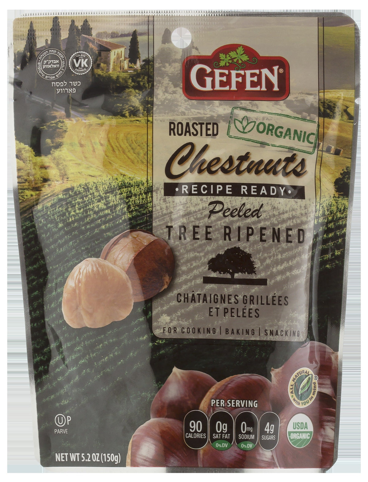 Organic Roasted Peeled Chestnuts