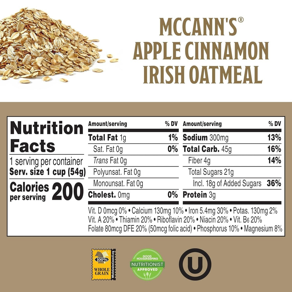 Instant Oatmeal Cup - Apple Cinnamon (12 Pack)