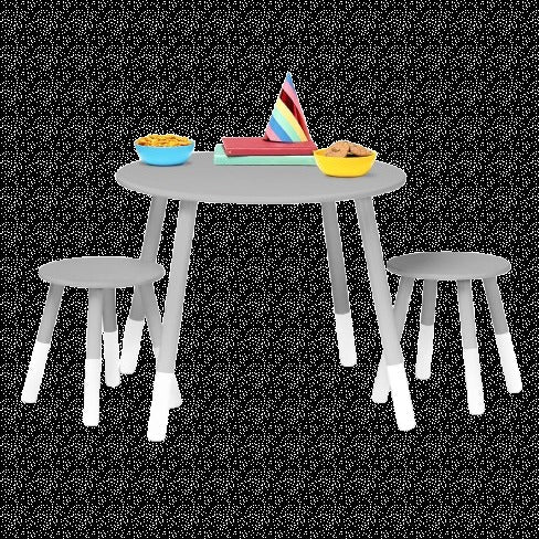 Scandi Table And Chair Set - Grey/White