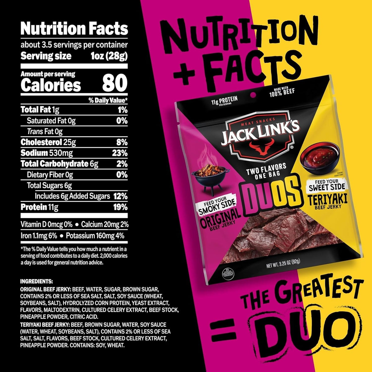 Duos Original/Teriyaki Beef Jerky