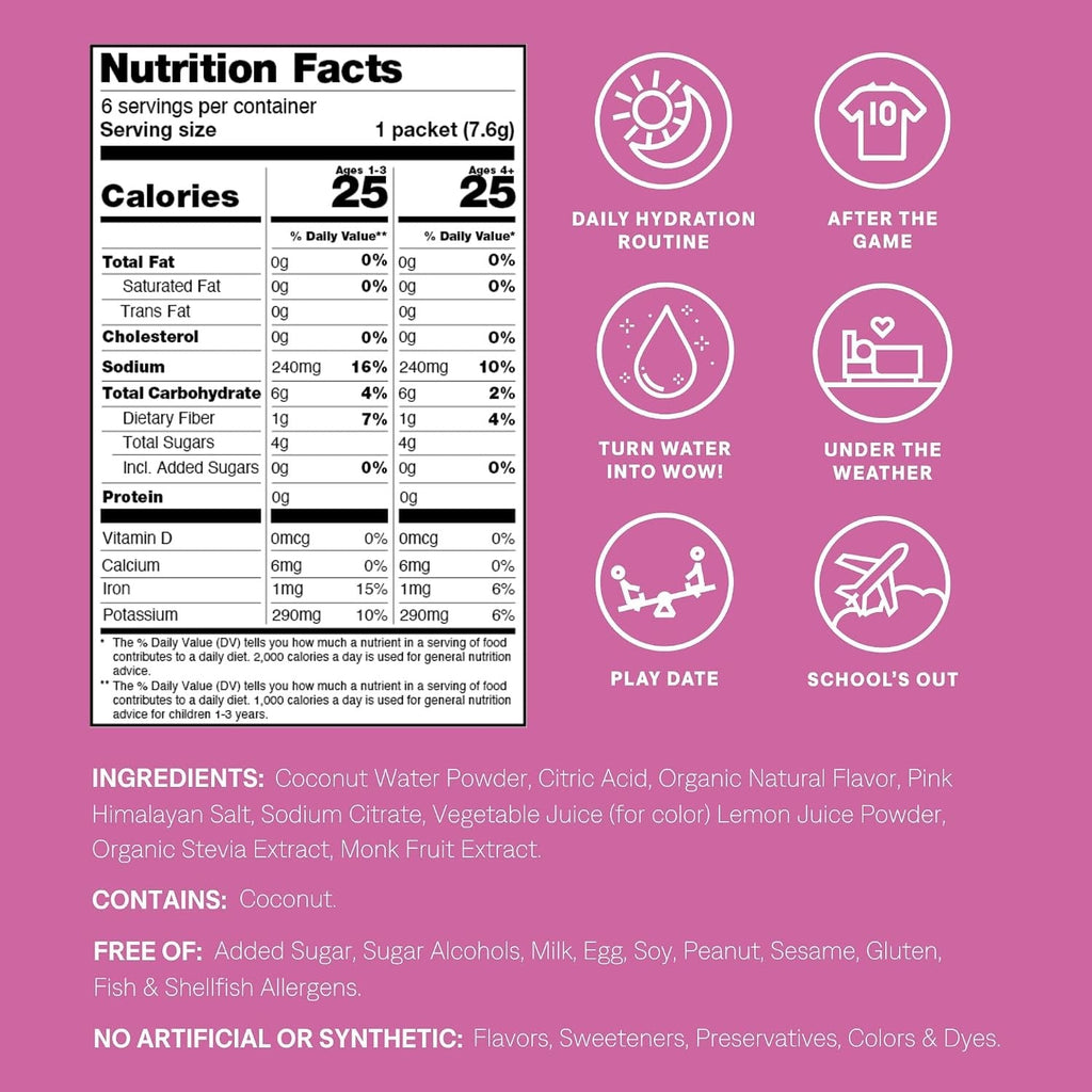 Kids Electrolyte Drink Mix - Fruit Punch (6CT)