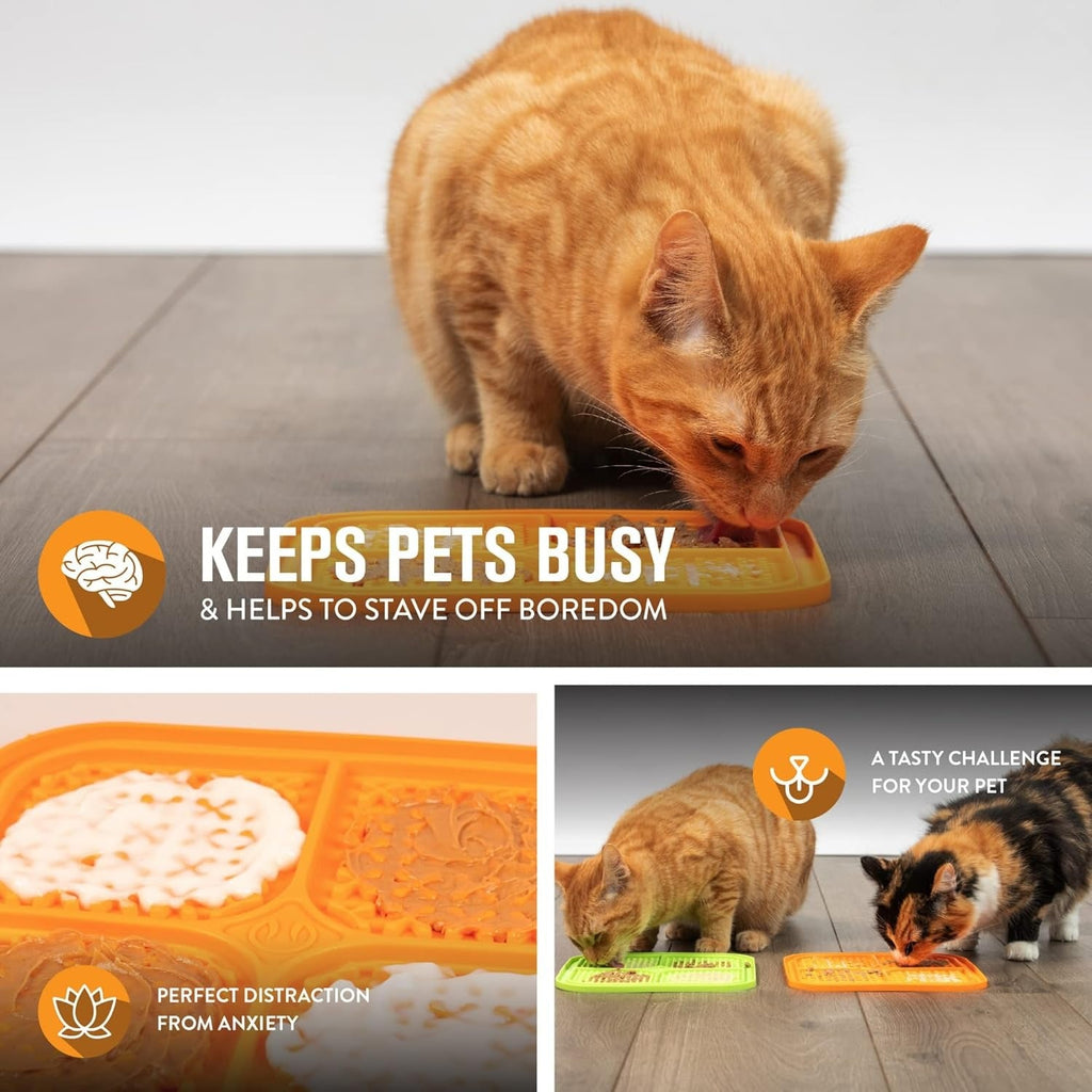 IQ Treat Mat To Reward Dog or Cat - Small Orange
